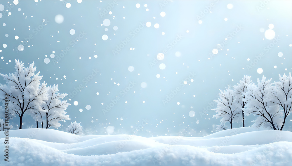 custom made wallpaper toronto digitala snowy landscape with white trees and blue sky