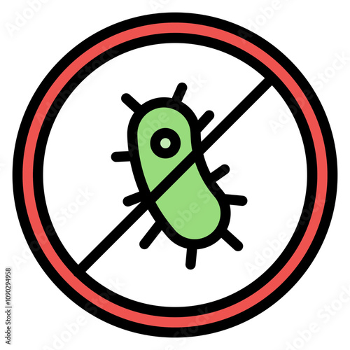 Antibacterial Fabric icon vector image. Can be used for Fabric Features.