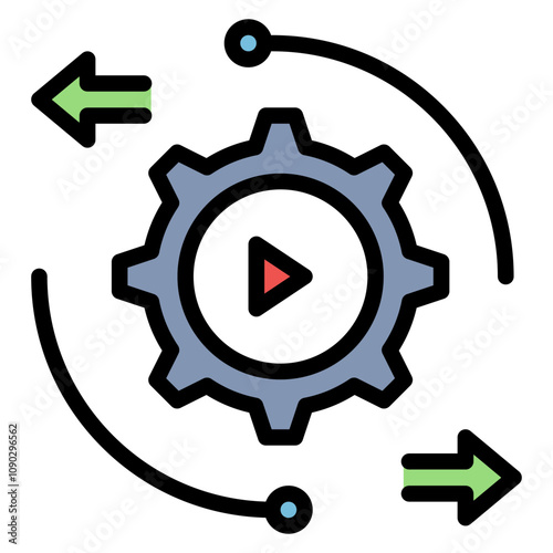 Automatic icon vector image. Can be used for Manufacturing.