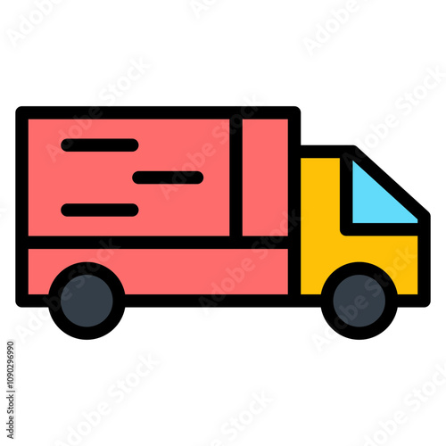 Truck icon vector image. Can be used for Manufacturing.