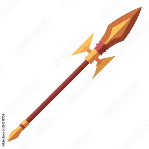 Holy Spear illustration is an Isolated white background.