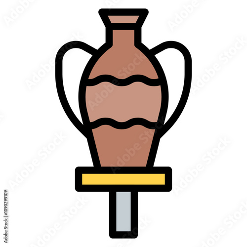 Pottery Workshop icon vector image. Can be used for Art and Craft Supplies.