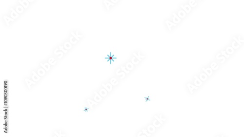 animated colorful surprize confetti on white background