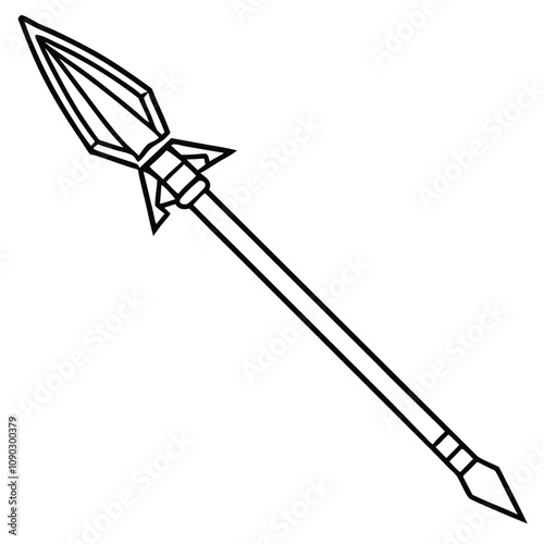 Holy Spear silhouette vector illustration is an Isolated white background.