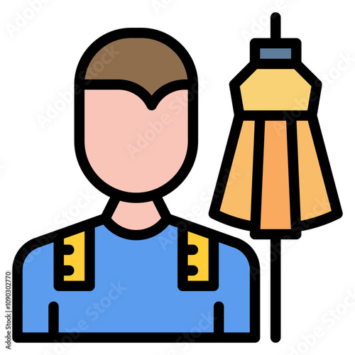 Fashion Designer icon vector image. Can be used for Diversity.