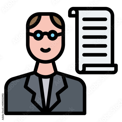 Historian icon vector image. Can be used for Diversity.