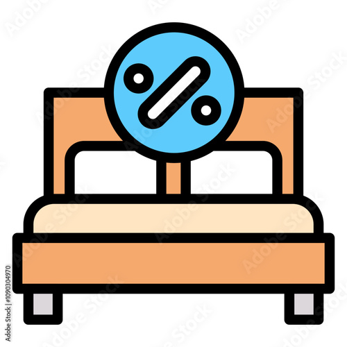 Discounted Rooms icon vector image. Can be used for Casino.