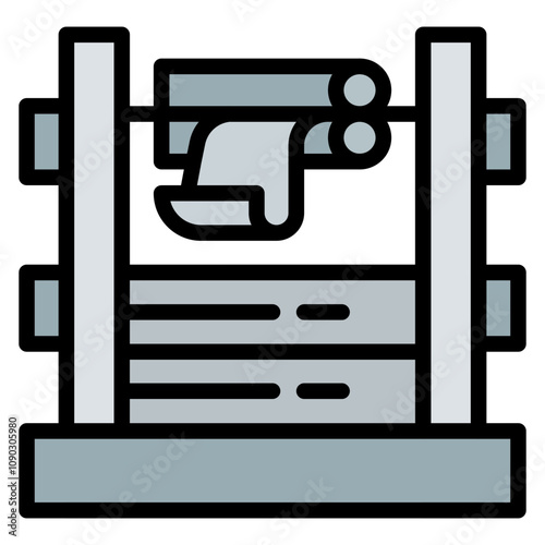 Rolling Machine icon vector image. Can be used for Mettalurgy.