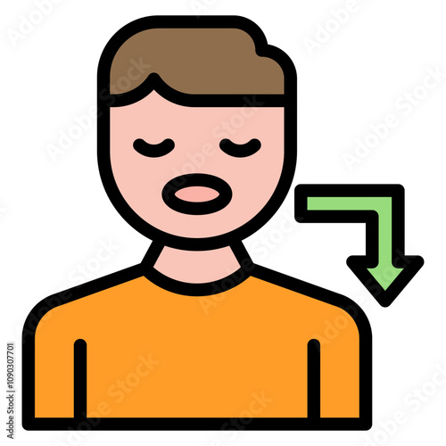 Bulimia icon vector image. Can be used for Psychology.