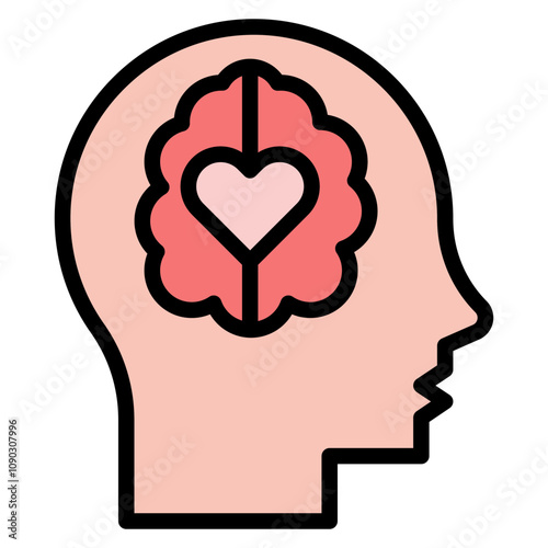 Mental Health icon vector image. Can be used for Psychology.