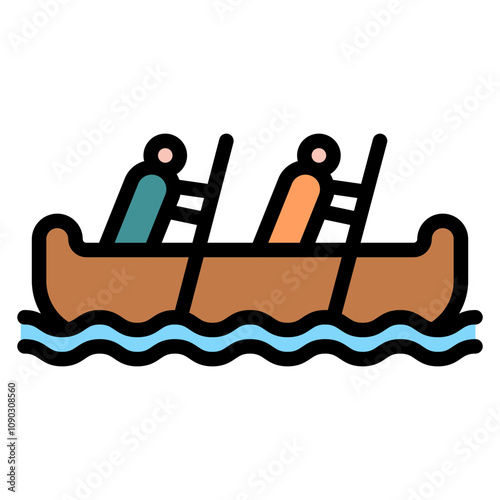 Rafting icon vector image. Can be used for Adventure.