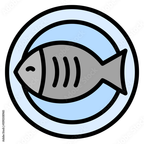 Fish icon vector image. Can be used for Nutrition.