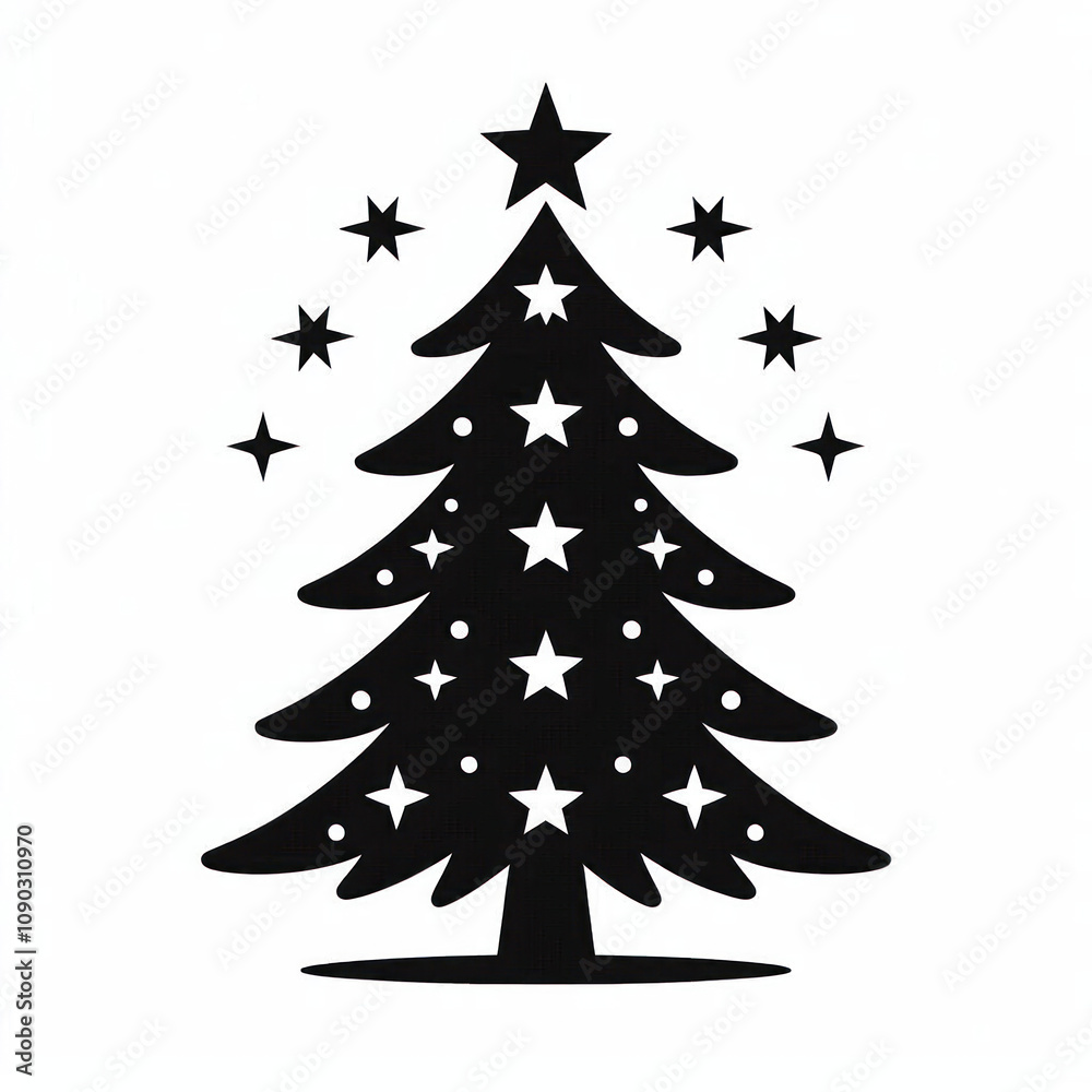 Fototapeta premium Christmas Tree Design Illustration Natal