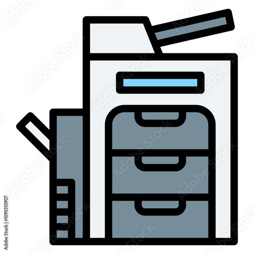 Copy Machine icon vector image. Can be used for Printing.