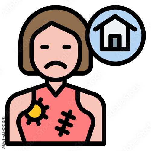 Homeless icon vector image. Can be used for Homeless.