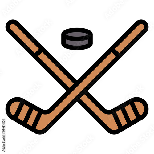 Ice Hockey icon vector image. Can be used for Ski Resort.