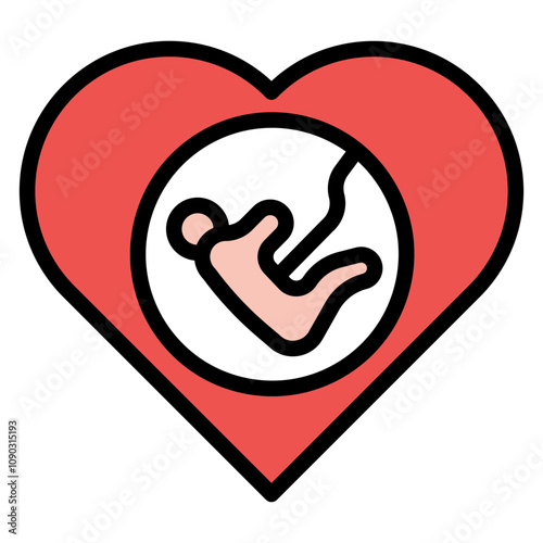 Pregnancy icon vector image. Can be used for Child Adoption.