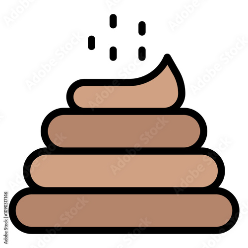 Poop icon vector image. Can be used for Veterinary.