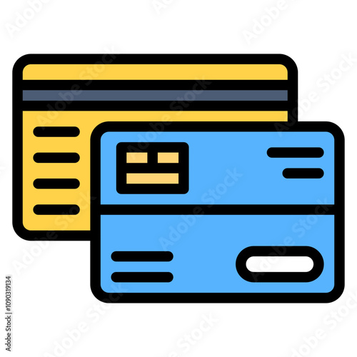 Credit Card icon vector image. Can be used for Crisis Mangement.