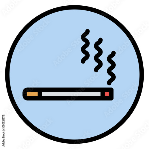 Smoking icon vector image. Can be used for Addiction.