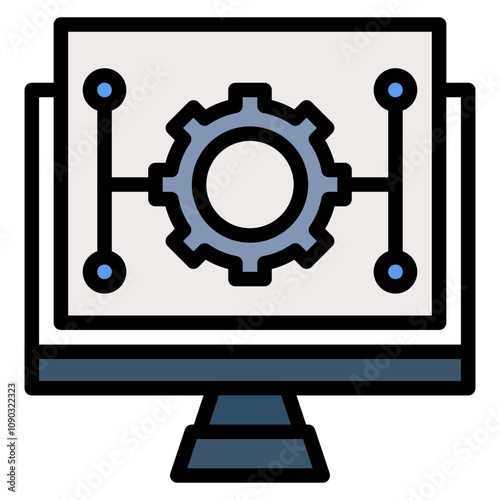 Programmable Automation icon vector image. Can be used for Cyberpunk. photo