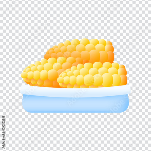 Bright and playful vector illustration of an ear of corn (maize), designed in a clean flat style with green husks and golden kernels. Ideal for use in agricultural content, food and farming designs, h