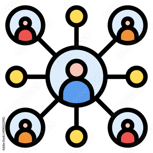 Networking icon vector image. Can be used for Coworking Space.