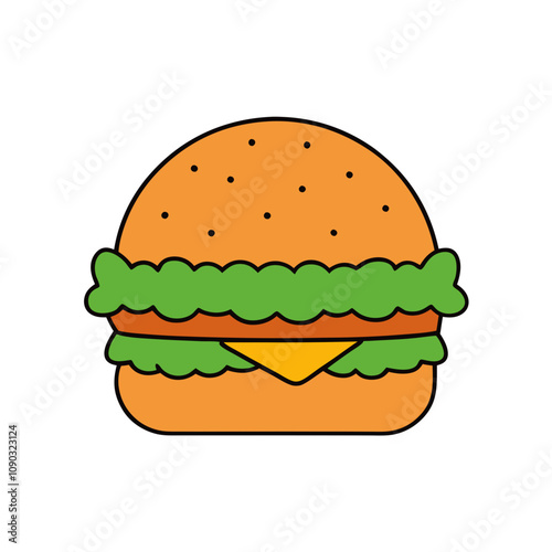 hamburger isolated on white