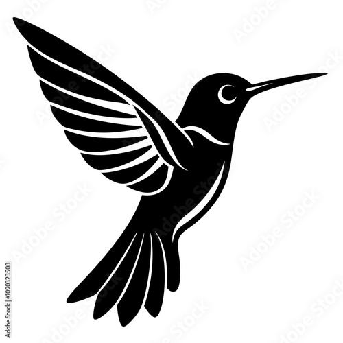 hummingbird flyng silhouette