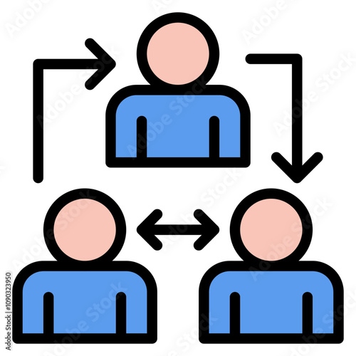 Third Party icon vector image. Can be used for Compliance And Regulation.