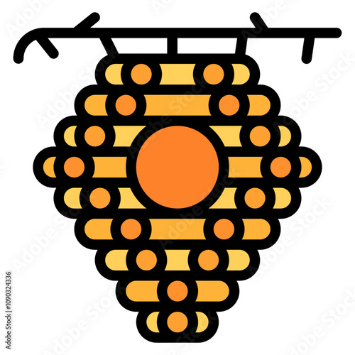 Hive icon vector image. Can be used for Agriculture.