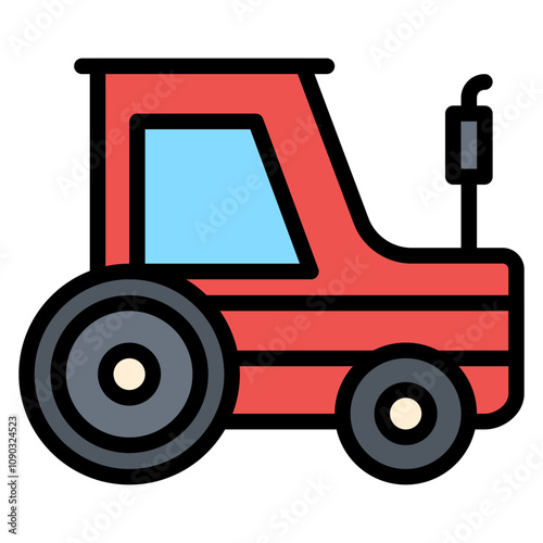 Tractor icon vector image. Can be used for Agriculture.