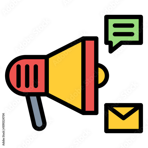 Campaign icon vector image. Can be used for Video Blog.