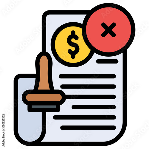 Agreement Delete icon vector image. Can be used for Documents And Files.
