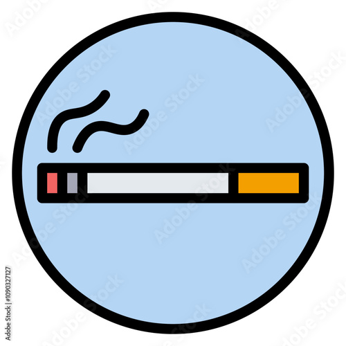 Cigarette icon vector image. Can be used for Bar.