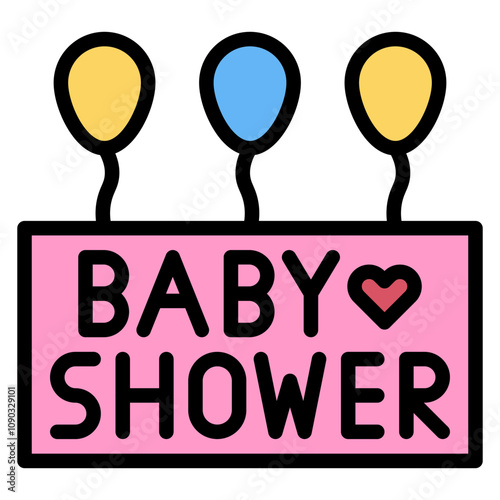 Baby shower icon vector image. Can be used for Maternity.