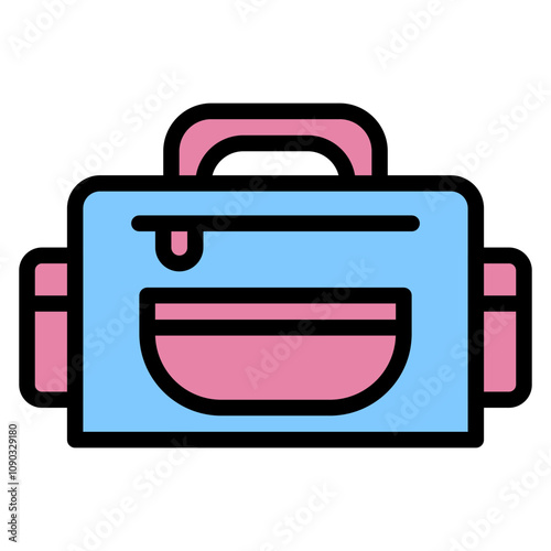 Diaper bag icon vector image. Can be used for Maternity.