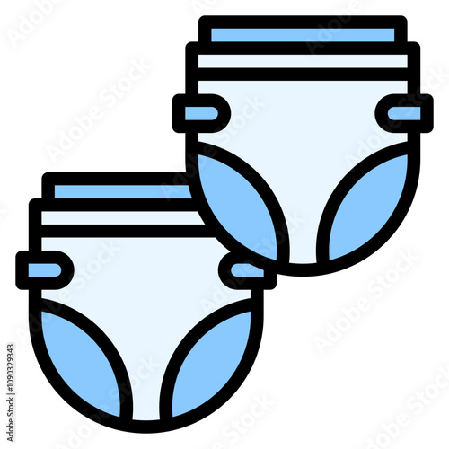 Diapers icon vector image. Can be used for Maternity.