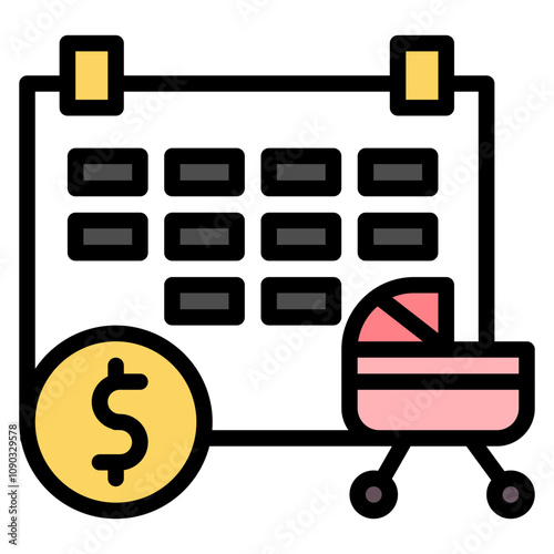 Maternity leave icon vector image. Can be used for Maternity.