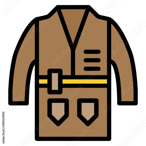 Detective Coat icon vector image. Can be used for Crime Investigation.