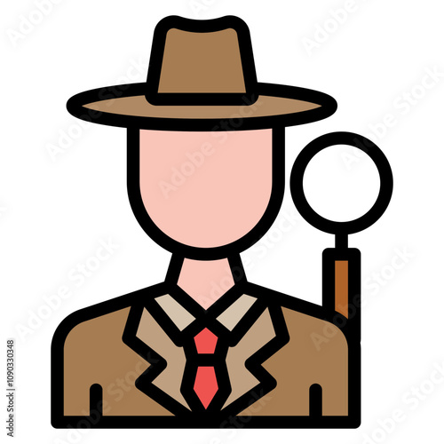 Foto Investigator icon vector image