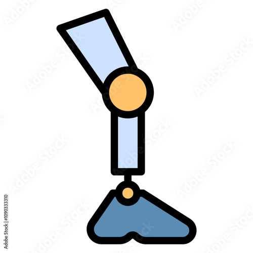 Bionic Leg icon vector image. Can be used for Robotics.