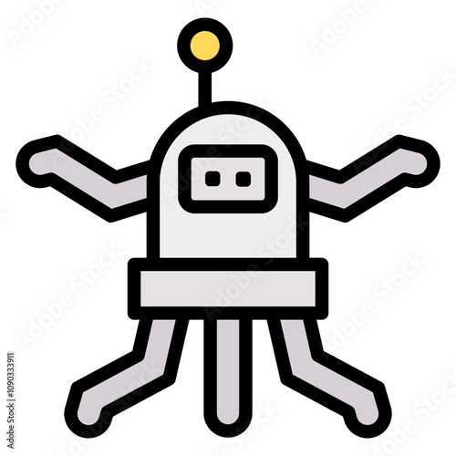 Nanorobot icon vector image. Can be used for Robotics.