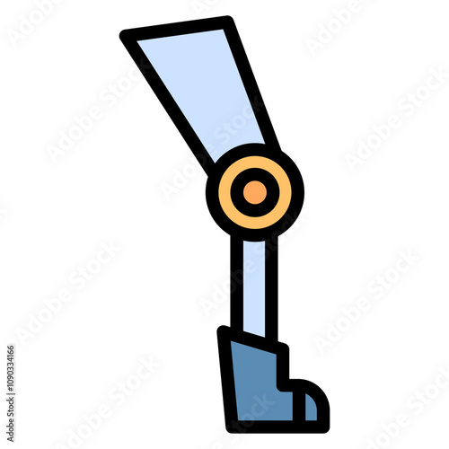 Robot Leg icon vector image. Can be used for Robotics.