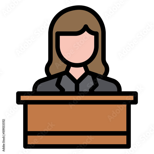 Host Female icon vector image. Can be used for Award Events.
