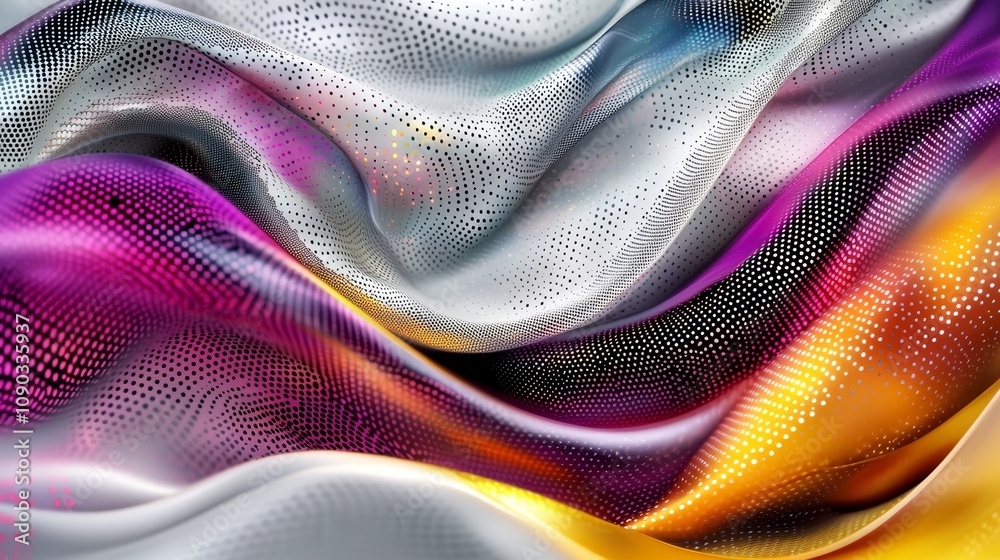 Naklejka premium a close up of a colorful fabric with a pattern on it