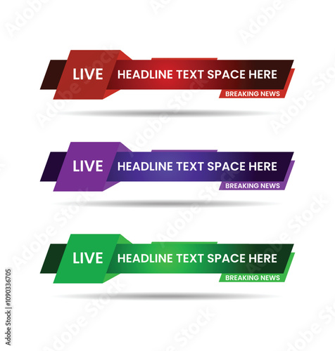 News Lower third banner template design Vector of illustration