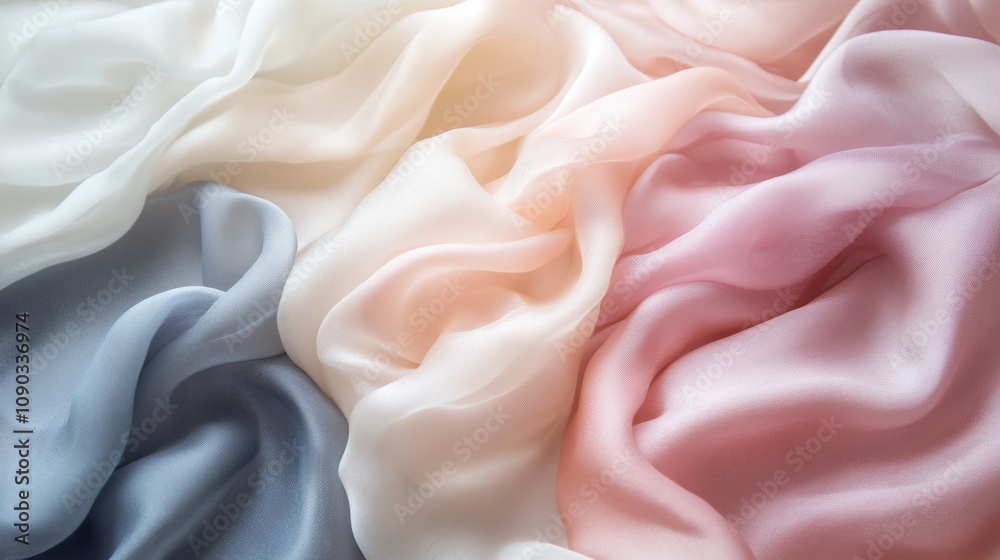 Obraz premium Delicate Gradient Silk Fabric Texture