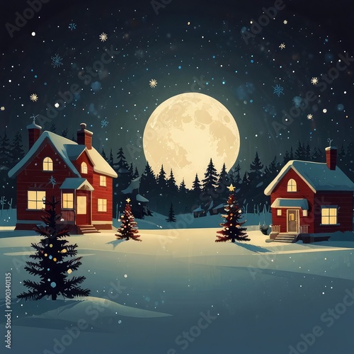 Christmas tree with gifts and decorations