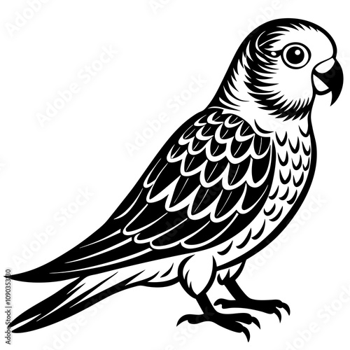 illustration of a parakeet